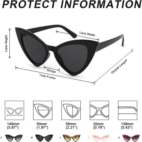 Retro Cat Eye Sunglasses Women UV400 Protection Fashion Vintage Cool main image 4